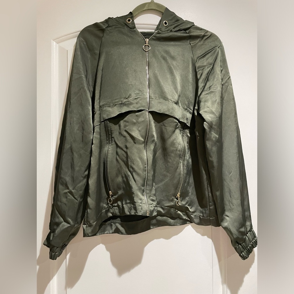 Zara Sage Green Utility Jacket